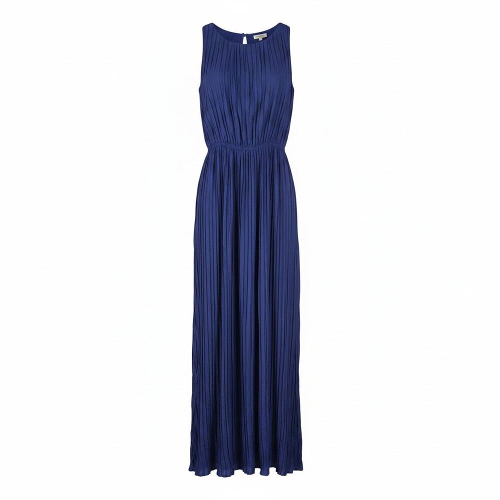 Banana Republic Pleated Maxi Dress M Tall Periwinkle Blue